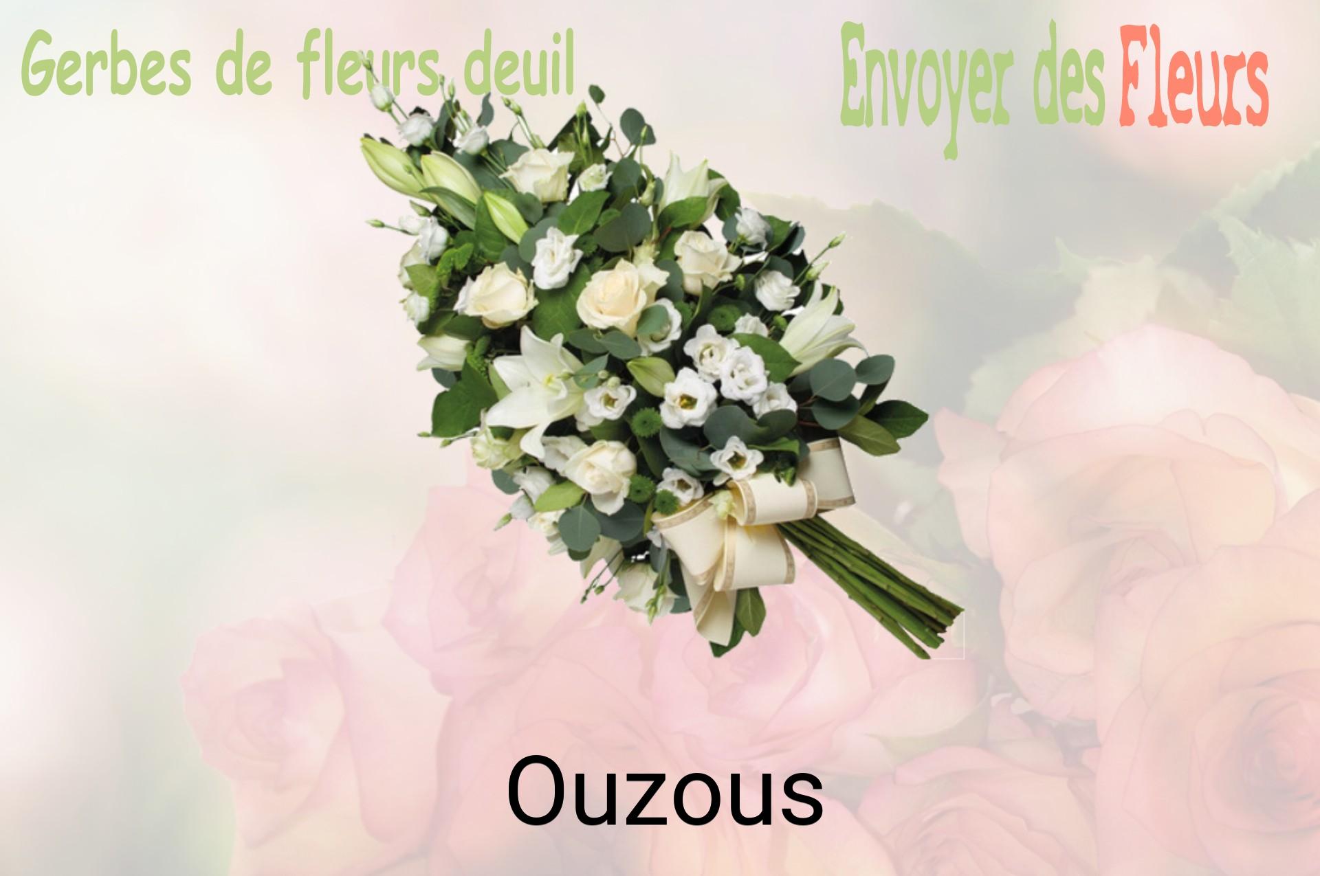 Gerbe de fleurs de deuil livrée à Ouzous